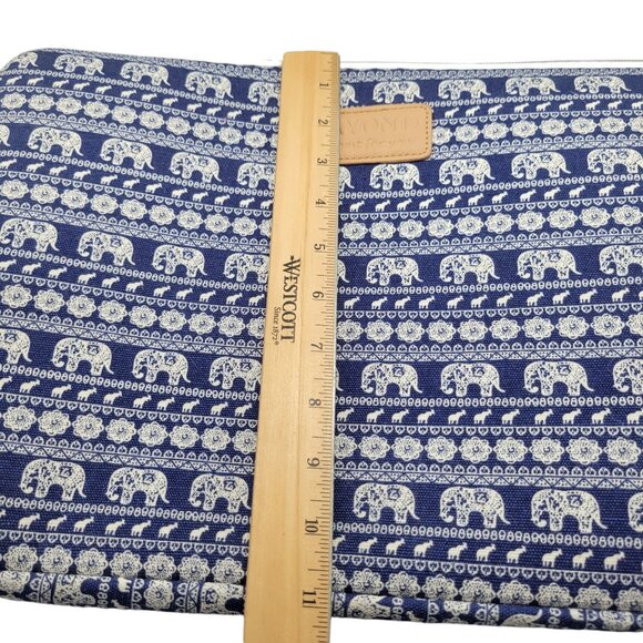 Kayond Elephant Pattern Laptop Sleeve & Accessory Pouch 6" Blue - Picture 8 of 9